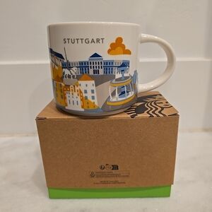 Starbucks Stuttgart Mug with Blue and Orange Design